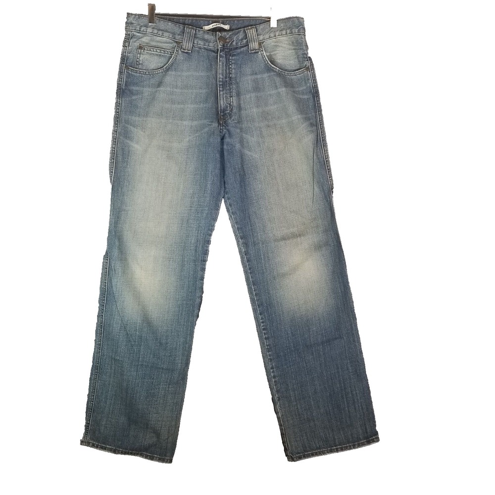 Mavi jeans mens 34x34 Blue Distressed Faded‎ Mesures (36x33.5) Whiskered Relaxed